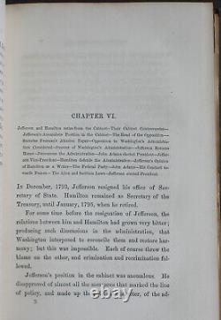 Rare Antique Old Book US Party Leaders 1855 Hamilton Jefferson Jackson America