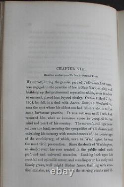 Rare Antique Old Book US Party Leaders 1855 Hamilton Jefferson Jackson America