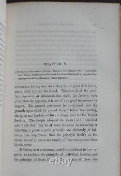 Rare Antique Old Book US Party Leaders 1855 Hamilton Jefferson Jackson America