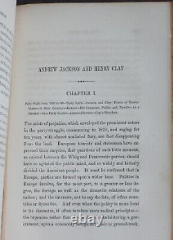 Rare Antique Old Book US Party Leaders 1855 Hamilton Jefferson Jackson America