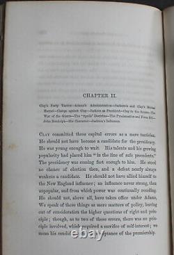 Rare Antique Old Book US Party Leaders 1855 Hamilton Jefferson Jackson America