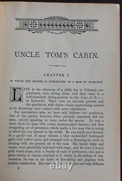 Rare Antique Old Book Uncle Tom's Cabin 1897 Illustrated Slavery, Civil War +++