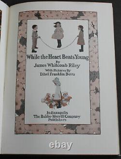 Rare Antique Old Book While The Heart Beats Young 1906 Illustrated Children's