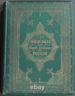 Rare Antique Old Book White Hills Legends Land 1860 Illustrated United States