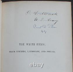 Rare Antique Old Book White Hills Legends Land 1860 Illustrated United States