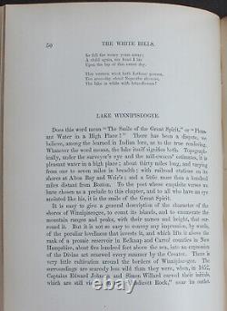 Rare Antique Old Book White Hills Legends Land 1860 Illustrated United States