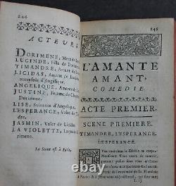 Rare Antique Old Book Works Of Campistron 1730s French Estate Scarce Reference