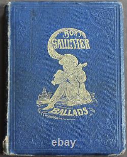 Rare Antique Old Book of Spanish & American Ballads 1859 Illustrated Scarce Work