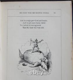 Rare Antique Old Book of Spanish & American Ballads 1859 Illustrated Scarce Work