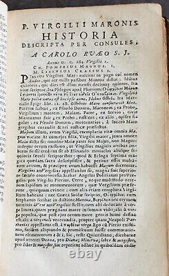 Rare Antique Old Estate Book Virgil 1714 Latin Scarce Important Works Bucolica +