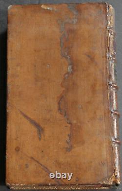 Rare Antique Old French Estate Book Principles Christian Faith 1737 Religion