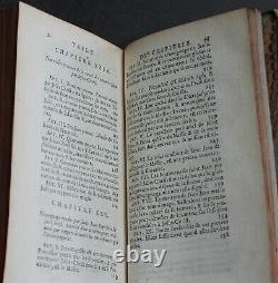 Rare Antique Old French Estate Book Principles Christian Faith 1737 Religion