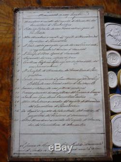 Rare Antique Paoletti Opere di Vari Autori Grand Tour 19 Plaster Seals in Book