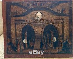 Rare Antique Peep show C1843 THE THAMES TUNNEL Above And Below Water Views