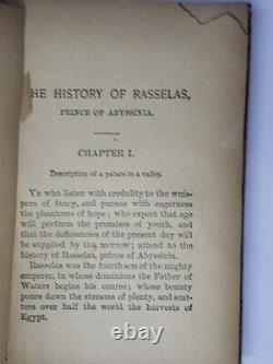 Rare Antique Rasselas Book