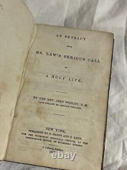 Rare Antique Religious Book Extract from Mr Law's Serious Call to Holy Life 1837