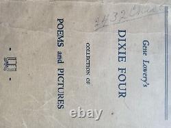 Rare Antique Signed Dixie Four collection of Poems and Pictures Book signed