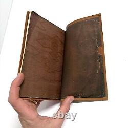 Rare Antique Suede Leather Book Self Reliance Quotes 17 Page Ralph Waldo Emerson