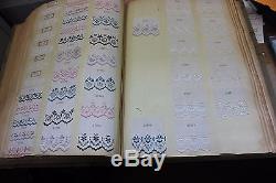 Rare Antique Swiss Embroidery & Cutwork Sample Book Over 1400 Samples c1910-1920