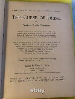 Rare Antique The Curse of Drink Stories of Hell's Commerce 1910 HC Book Tales