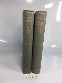 Rare Antique Three Musketeers 2 Volume Dumas Estes and Lauriat Illustrated Book