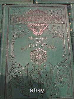 Rare Antique Victorian Books7 Volumes, Nathaniel Hawthorne, Pocket Series, 1876