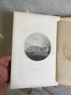 Rare Antique Victorian Ornate Leather Gilded Book LADIES OF THE WHITE HOUSE 1880