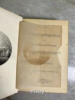 Rare Antique Victorian Ornate Leather Gilded Book LADIES OF THE WHITE HOUSE 1880