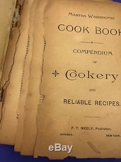 Rare Antique Vintage Cook Book Martha Washington CH&D Railroad World's Fair 1892