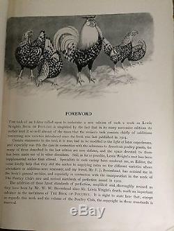 Rare Antique Wrights Book of Poultry by S H Lewer Illustrated 1911