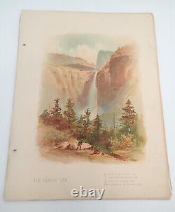 Rare Antique Yosemite Illustrated in Colors Book 10 Full Page Chromo Lithographs