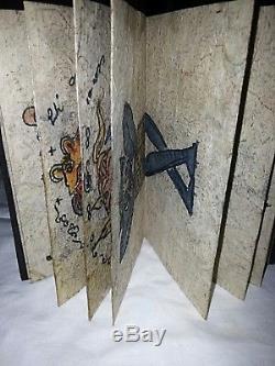 Rare Burmese Pi Ze Parabaik (Myanmar Magical Sak Yant Tattoo Book) 19th Cent