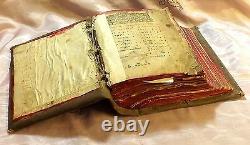 Rare C. 1650 Russian Orthodox Church Holy Prayer Book Beautiful Antique Text