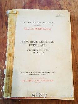 Rare Chinese Auction Catalog Beautiful Oriental Porcelains Collection 1913 NYC