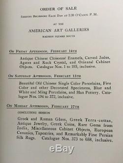Rare Chinese Auction Catalog Beautiful Oriental Porcelains Collection 1913 NYC