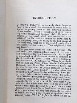 Rare Decorative Tolstoy Scribners Set War & Peace Antique Gilded Books