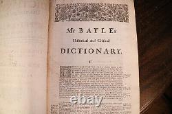 Rare Dictionary Historical and Critical of Mr. Peter Bayle Antique Books (1736)