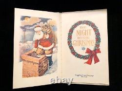Rare Early Antique Book The Night Before Christmas Cupples Leon 6 Color Plates