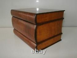Rare George III Birds Eye Maple & Mahogany Stack of Books Tea Caddy
