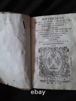 Rare Historia DI Mons Filippo D' Argenton 1559 Mdlix, Antique Italian Book