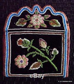 Rare Iroquois Beaded Book Cover C. 1904