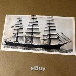 Rare Lg Leather Ship's Log Book, Us Navy Sailor Paul E. Speicher Journal 1905-40