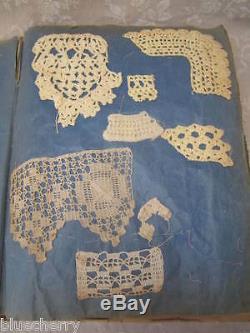 Rare Lge FRENCH SCHOOL Work BOOK CROCHET SAMPLERS PATTERNS Needlework 1930-50