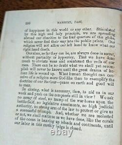 Rare MASONRY Past Present and Future REV JOHNSON 1871 Antique Book 1st Edition