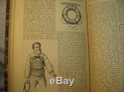 Rare OLD Antique GERMAN Military BOOKS 9 vol set 1878