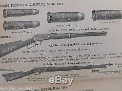 Rare Original Antique 1901 Marlin Guns Rifles Ammo Ammuntion Shells Catalog Book