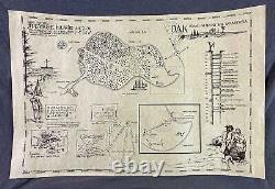 Rare Original Map Oak Island Treasure 1979 G Metson Book Room Nova Scotia XLNT