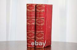 Rare Oversized Ornate Red Leather Antique Victorian Art Books The Salon