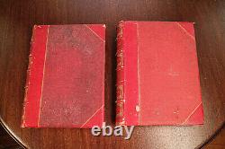 Rare Oversized Ornate Red Leather Antique Victorian Art Books The Salon