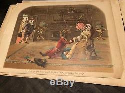 Rare Oversized Raphael Tuck Antique Book Anthropomorphic Dogs Soldiers Lithos